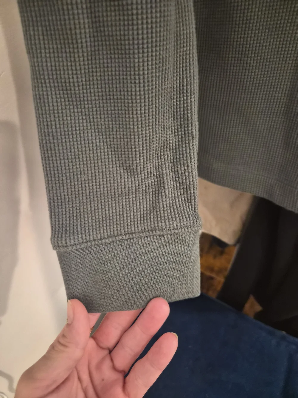 Mens Lululemon Long Sleeve Crew Waffle Knit